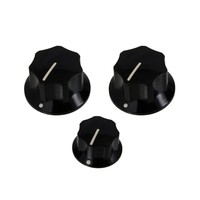Allparts - Jazz Bass Knob Set  - Black