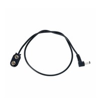 Voodoo Labs - Pedal Power Cable - 18" - Right Angle to Battery Snap