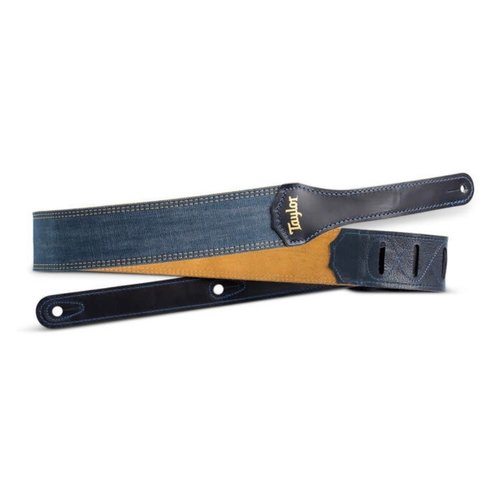 Taylor Guitars Taylor - Blue Denim - Guitar Strap - 2" - Taylor Gold Logo Taylor Guitars Taylor - Blue Denim - Guitar Strap - 2" - Taylor Gold Logo