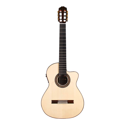 Cordoba Guitars Cordoba - 55FCE Negra Ziricote W/C - Thinbody Nylon String Electro Acoustic Guitar - Humicase Protégé