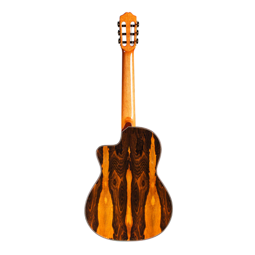 Cordoba Guitars Cordoba - 55FCE Negra Ziricote W/C - Thinbody Nylon String Electro Acoustic Guitar - Humicase Protégé