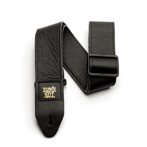 Ernie Ball Ernie Ball -  2" Tri-Glide Italian Leather Strap - Black