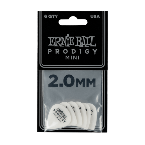Ernie Ball Ernie Ball - 6 Pack Prodigy Picks - Mini White - 2mm Ernie Ball Ernie Ball - 6 Pack Prodigy Picks - Mini White - 2mm