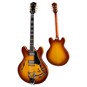 Eastman Eastman - T486B-GB - Thinline Semi Hollow Archtop Electric Guitar - w/ Bigsby - Hardshell Case - Goldburst