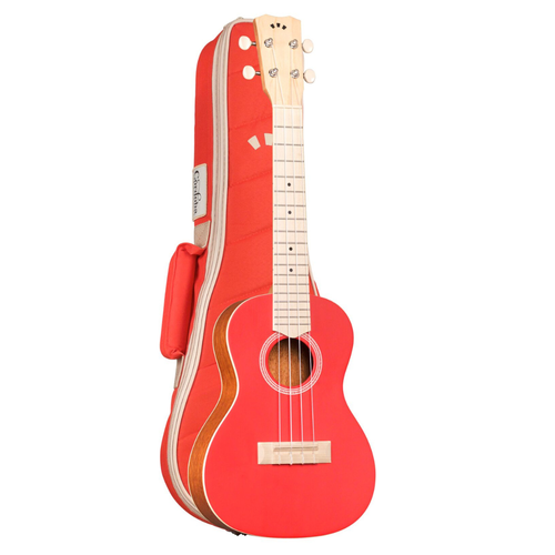 Cordoba Guitars Cordoba - 15CM Acoustic Ukulele - w/ Gig Bag - Matiz Chili Red