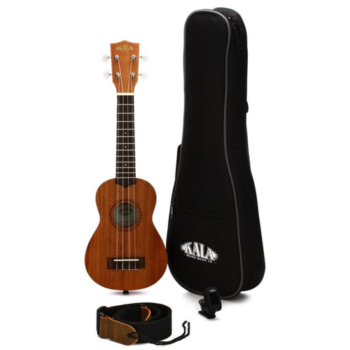 Kala Kala - KA-15S - Soprano Ukulele BUNDLE - Satin Mahogany