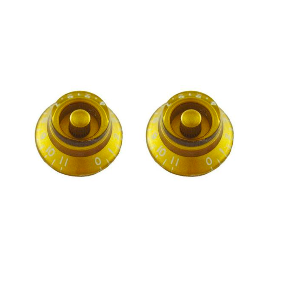 Allparts Bell Knobs that go to 11 Set of 2 Gold Retro Tone Guitars