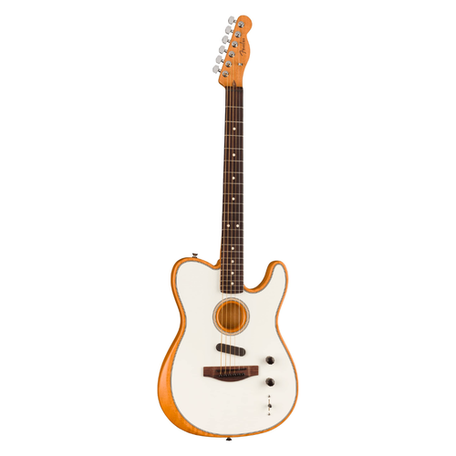 Fender USED - Fender Acoustasonic Player Telecaster - Acoustic Electric Guitar -  RW Fingerboard - w/ Fender Deluxe gig bag FE1225 - Arctic White - CONSIGNMENT
