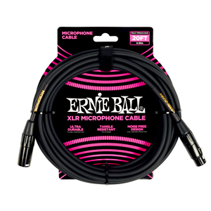 Ernie Ball Ernie Ball -  Classic Microphone Cable - 20ft -  Female to Male XLR  - Black