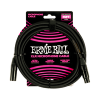 Ernie Ball -  Microphone Cable - 15ft -  Female to Male XLR  - Black