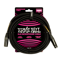 Ernie Ball -  Classic Microphone Cable - 20ft -  Female to Male XLR  - Black