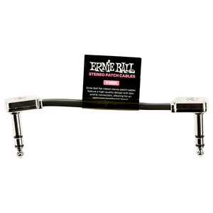 Ernie Ball Ernie Ball - 3" Flat Ribbon Stereo Patch Cable - Single - Black