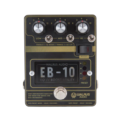 Walrus Audio Walrus Audio - EB-10 Preamp // EQ // Boost - Black Walrus Audio Walrus Audio - EB-10 Preamp // EQ // Boost - Black