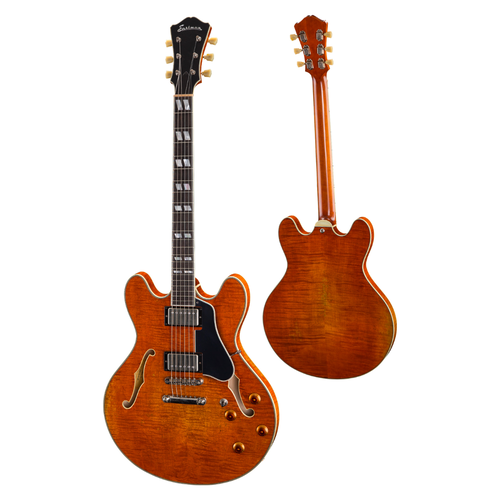 Eastman Strings Eastman - T59/V-AMB - Thinline Electric Guitar - w/ Hardshell Case - Antique Amber