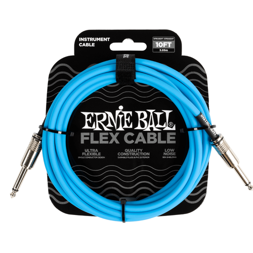 Ernie Ball Ernie Ball - Flex Instrument - ST/ST - 10ft - Blue Ernie Ball Ernie Ball - Flex Instrument - ST/ST - 10ft - Blue