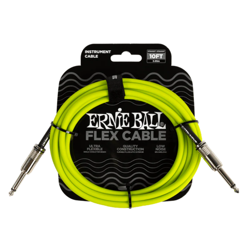 Ernie Ball Ernie Ball - Flex Instrument - ST/ST - 10ft - Green Ernie Ball Ernie Ball - Flex Instrument - ST/ST - 10ft - Green