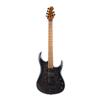 Ernie Ball  Music Man JP15 - Roasted Maple Neck - Trans Black Burst Quilt w/ Custom Mono Case