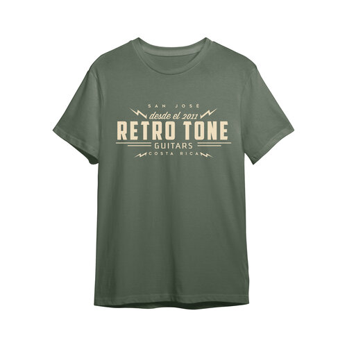 Retro Tone Guitars - T-Shirt - Green Military