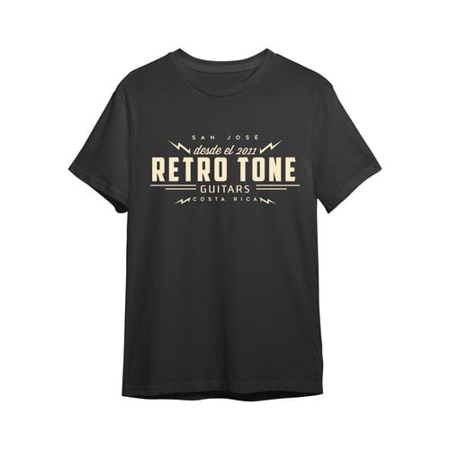 Retro Tone Guitars - T-Shirt - Black/Cream - SL - Small