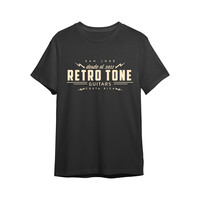 Retro Tone Guitars - T-Shirt - Black/Cream - Special Logo -