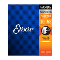 Elixir - Electric Nanoweb -  Light / Heavy Strings - 10-52
