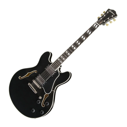 Eastman Strings Eastman - T486-BK - Thinline Semi Hollow Archtop Electric Guitar - w/ Hardshell Case - Black