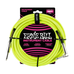 Ernie Ball Ernie Ball - Instrument Cable - 18ft -  ST/RA - Braided Yellow