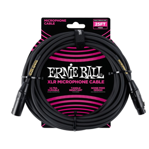 Ernie Ball Ernie Ball - Microphone Cable - 25ft - Female to Male XLR - Black