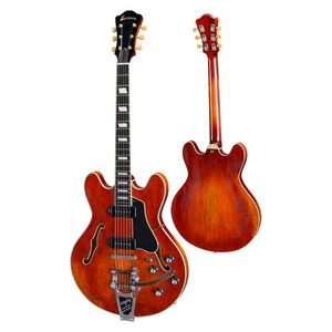 Eastman Strings Eastman - T64/v - Thinline Lollar P90 Hollowbody Electric Guitar - w/Bigsby - w/ Hardshell Case - Antique Classic