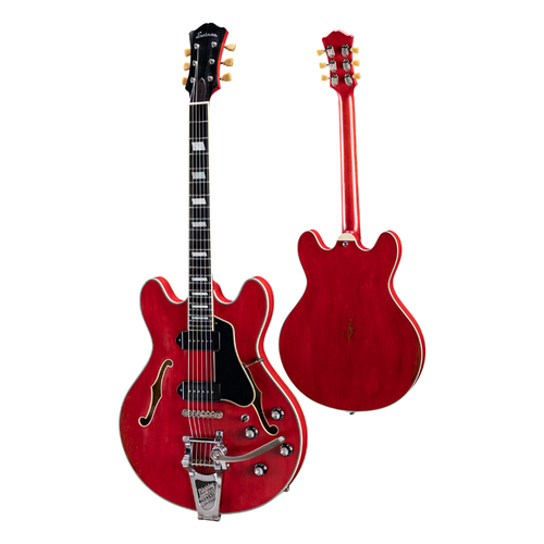 Eastman Eastman - T64/V-RD - Antique Red - Maple Neck - Lollar Dog Ear P-90 - w/ Hardshell Case Eastman Eastman - T64/V-RD - Antique Red - Maple Neck - Lollar Dog Ear P-90 - w/ Hardshell Case