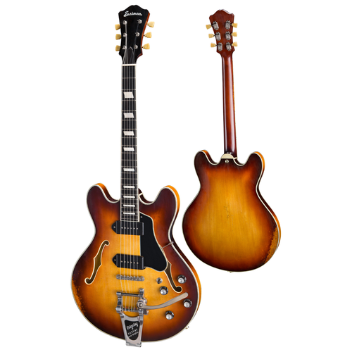Eastman Eastman - T64/V-GB - Antique Goldburst - Maple Neck - Lollar Dog Ear P-90 - Hardshell Case Eastman Eastman - T64/V-GB - Antique Goldburst - Maple Neck - Lollar Dog Ear P-90 - Hardshell Case