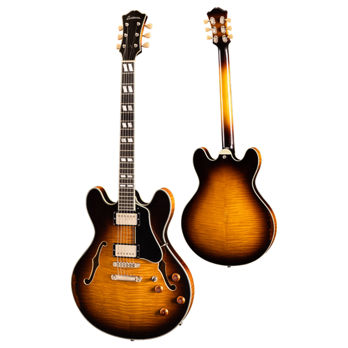 Eastman Eastman - T59/V-SB - Antique Sunburst - 16" Thinline Lollar Humbuckers - Maple Neck - w/ HardshellCase Eastman Eastman - T59/V-SB - Antique Sunburst - 16" Thinline Lollar Humbuckers - Maple Neck - w/ HardshellCase