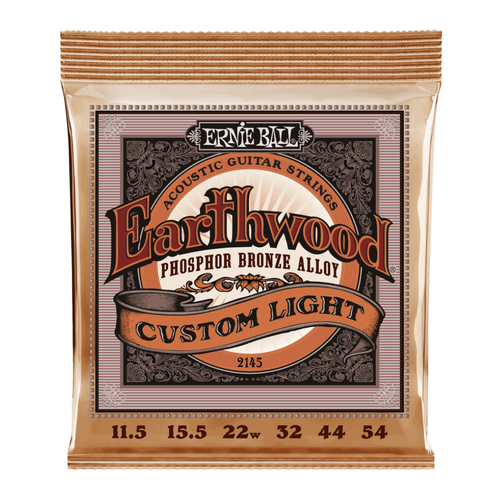 Ernie Ball Ernie Ball - Custom Light Earthwood Phosphor Bronze - Acoustic Guitar Strings 11.5-54 Ernie Ball Ernie Ball - Custom Light Earthwood Phosphor Bronze - Acoustic Guitar Strings 11.5-54