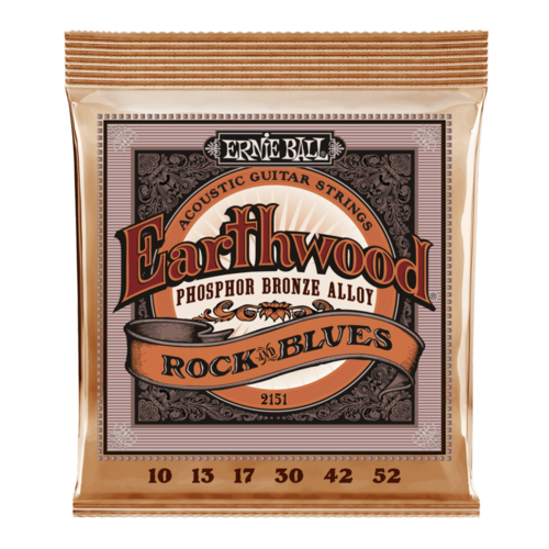 Ernie Ball Ernie Ball - Rock and Blues w/Plain G - Earthwood Phosphor Bronze Acoustic Guitar Strings 10-52