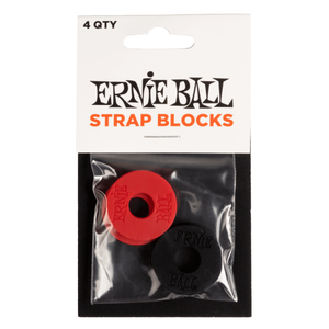 Ernie Ball Ernie Ball - Strap Blocks - Red and Black - 4 Pack