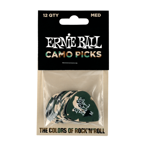 Ernie Ball Ernie Ball - Cellulose Guitar Picks - Medium Camouflage - 12 Pack