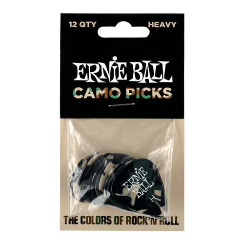Ernie Ball Ernie Ball - Cellulose Guitar Picks - Heavy Camouflage - 12 Pack