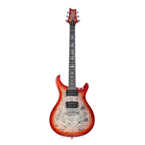PRS PRS SE - Custom 24-08 - Quilt Top Electric Guitar - Charcoal Cherry Burst - HH - Maple Neck - w / Gigbag