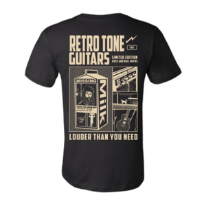 Retro Tone Guitars - T-Shirt - Milkbox - Black