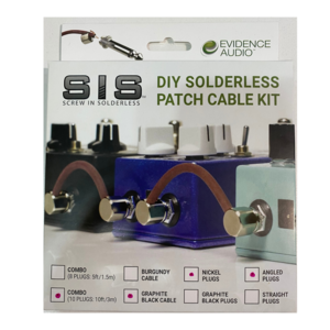 Evidence Audio Evidence Audio - SIS Mono Rail Cable Black and Plug KIT - 10 Plugs