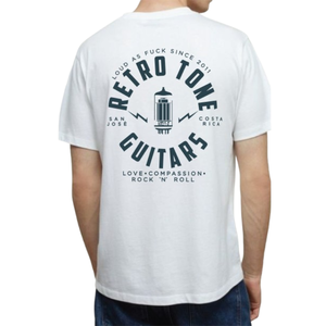 Retro Tone Guitars - T-Shirt - Loud As F**k - White