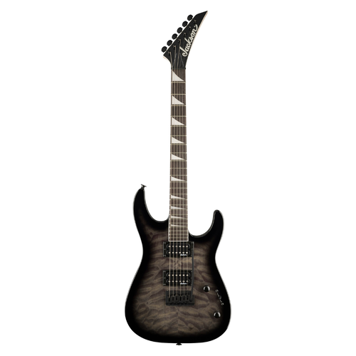 Jackson Jackson Guitars - JS Series Dinky JS20 DKQ 2PT - Maple Neck - Transparent Black - HH Jackson Jackson Guitars - JS Series Dinky JS20 DKQ 2PT - Maple Neck - Transparent Black - HH