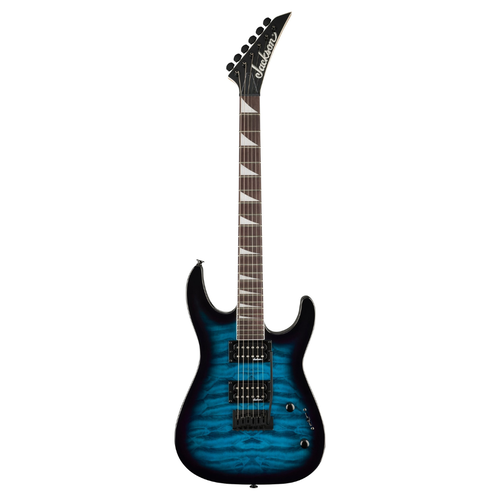 Jackson Jackson Guitars - JS Series Dinky JS20 DKQ 2PT - Maple Neck - Transparent Blue - HH Jackson Jackson Guitars - JS Series Dinky JS20 DKQ 2PT - Maple Neck - Transparent Blue - HH