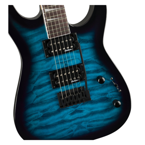 Jackson Jackson Guitars - JS Series Dinky JS20 DKQ 2PT - Maple Neck - Transparent Blue - HH
