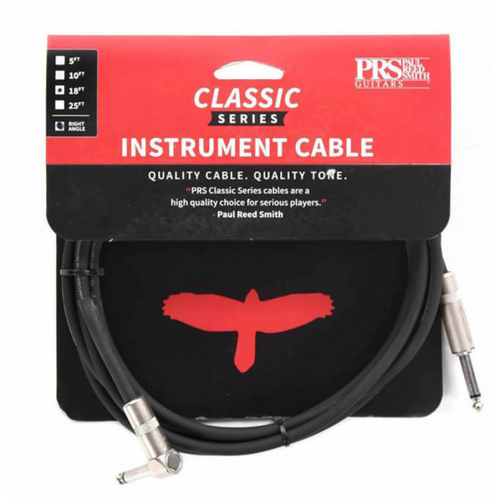 PRS PRS - Classic Instrument Cable - 18ft - ST/RA - Black