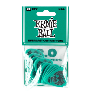 Ernie Ball Ernie Ball - Everlast Guitar Picks -  2.0mm Teal - 12 Pack