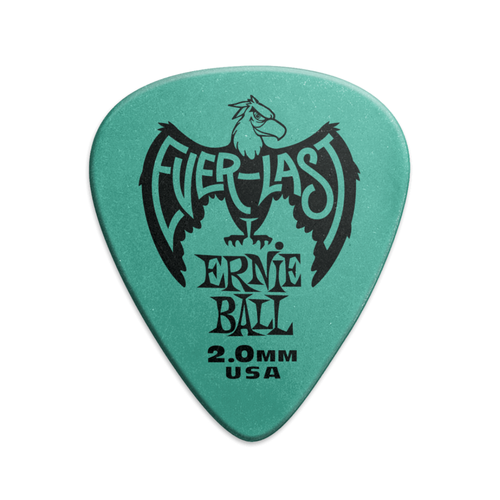 Ernie Ball Ernie Ball - Everlast Guitar Picks -  2.0mm Teal - 12 Pack