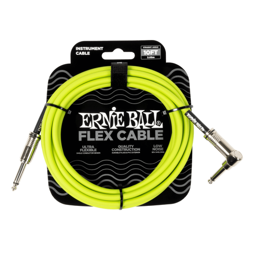 Ernie Ball Ernie Ball - Flex Instrument - ST/RA - 10ft - Green Ernie Ball Ernie Ball - Flex Instrument - ST/RA - 10ft - Green