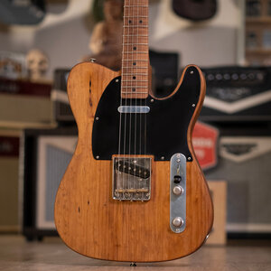 LSL LSL Guitars USA - Tbone ERA - Oiled Roasted Pine - Black PG - Natural Oiled Body