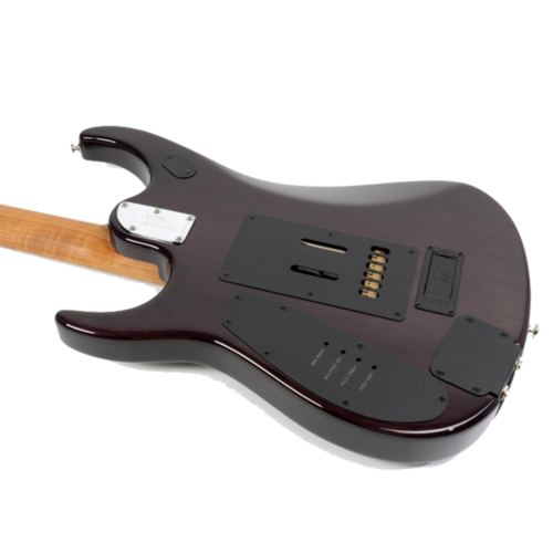 Ernie Ball Music Man Ernie Ball  Music Man JP15 - Roasted Maple Neck - Trans Black Burst Quilt w/ Custom Mono Case